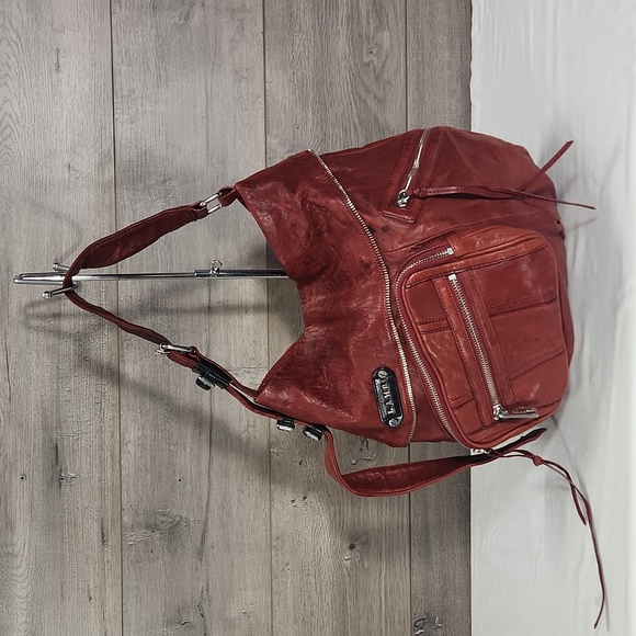 L.A.M.B. Bags Lamb By Gwen Stefani Dark Red Leather Shoulder Bag